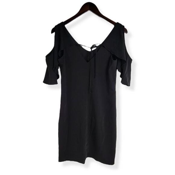 Trina Turk Black Cold Shoulder Dress XS - Picture 2 of 4